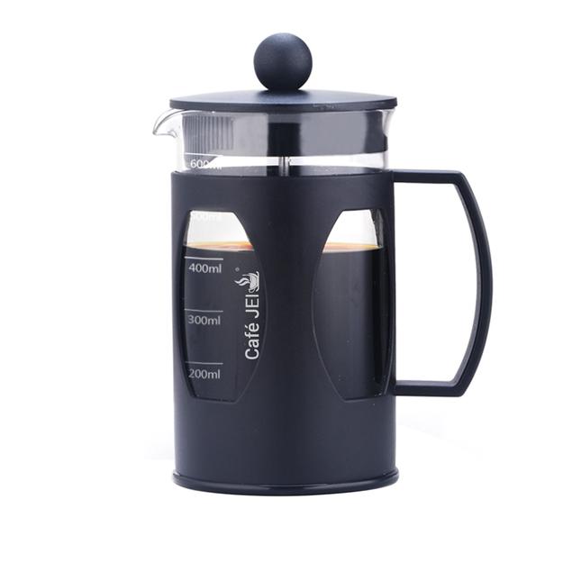 Cafe JEI French Press Coffee and Tea Maker 600ml, Soft (Black)