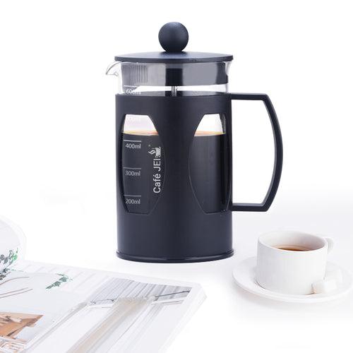 Cafe JEI French Press Coffee and Tea Maker 600ml, Soft (Black)
