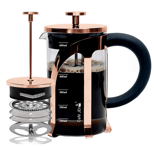 French Press Coffee and Tea Maker 600ml (Rose Gold)