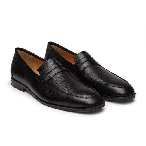 Black Milled Soft Penny Loafer