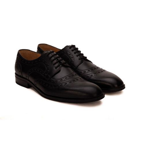 Black U-Cap Brogue Derby