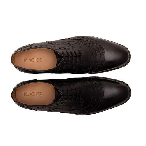 Black U-Cap Brogue Derby