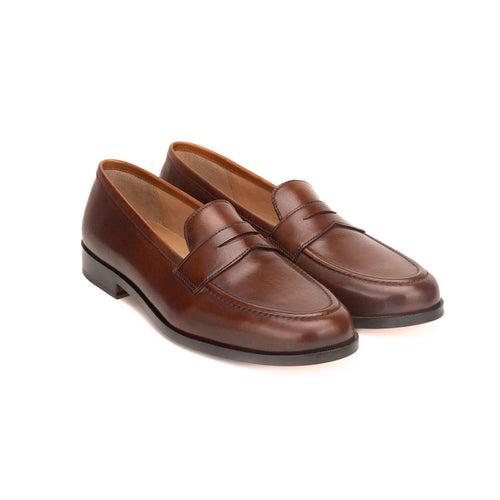 Brown Penny Short Vamp Loafers