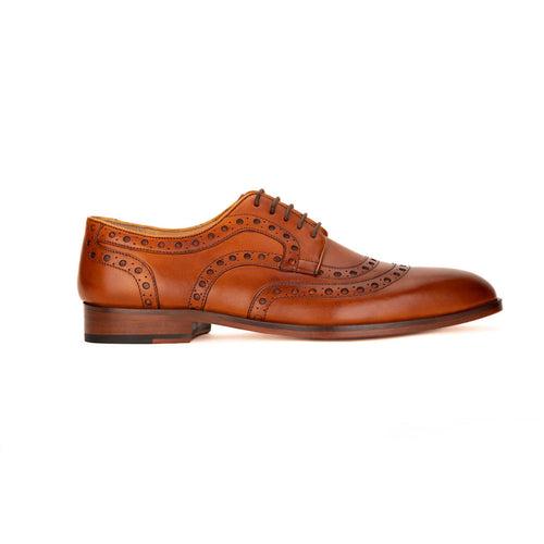 Tan U-Cap Brogue Derby