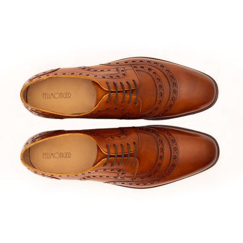 Tan U-Cap Brogue Derby