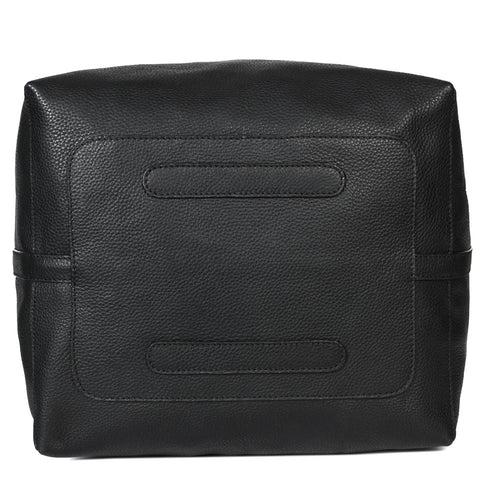 Black Milled Unlined Man Bag