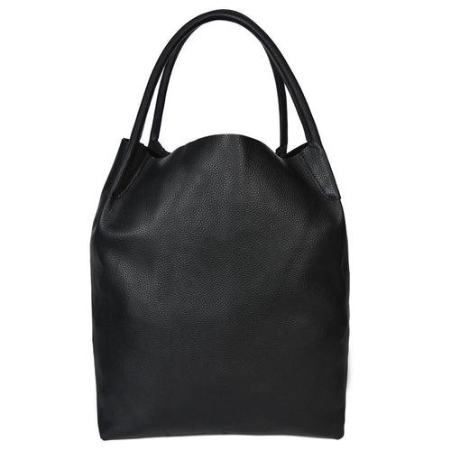 Black Milled Unlined Man Bag