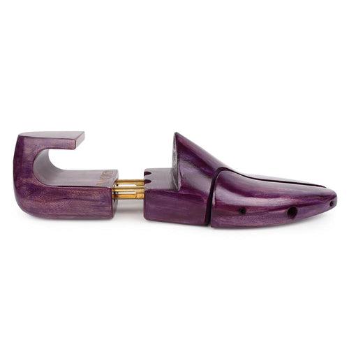 Purple Brushed Patina Wooden Shoe Tree Round Toe