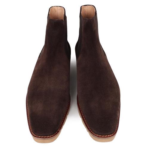 Brown Suede Chelsea Boots with Honey Extralight Sole