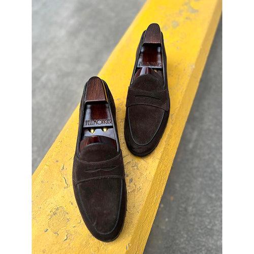 Brown Suede Classic Belgain Loafers with Extralight Lugged Sole