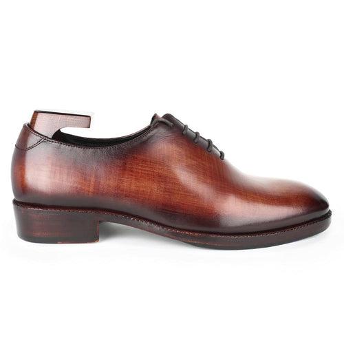 Tan Mirror Glossed Check Patina Classic Wholecut Oxford