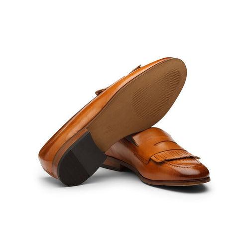 Tan Fringe Loafer