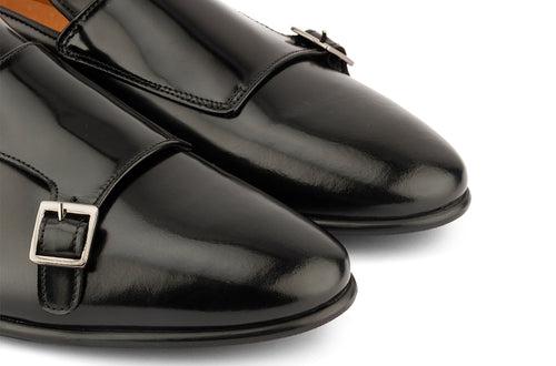 Black Sleek Double Monk straps