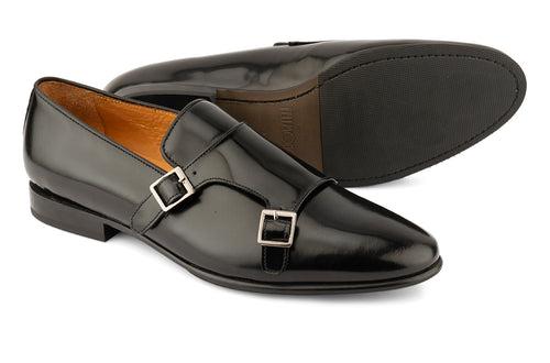 Black Sleek Double Monk straps