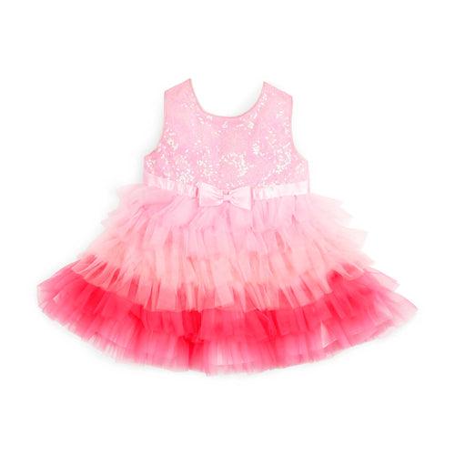 Rainbow Princess Baby Girls Party Dess