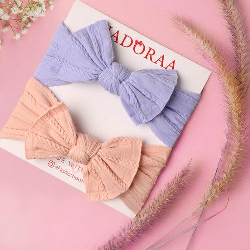 Peach & Purple Baby Headbands