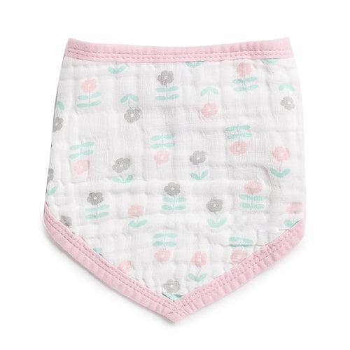 Pink Snails Muslin Bandana Bibs - 3 Pack