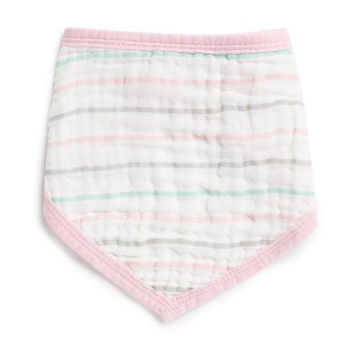 Pink Snails Muslin Bandana Bibs - 3 Pack