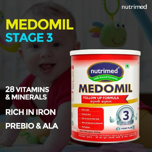 Medomil Stage 3 Follow Up Formula (1-3 Years) - 400gms