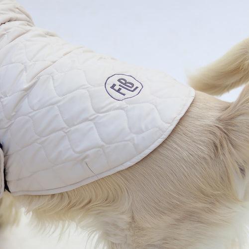 New Quilted Dog jacket Ecru