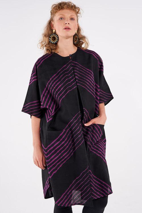 Chevron Leheriya Open Jacket