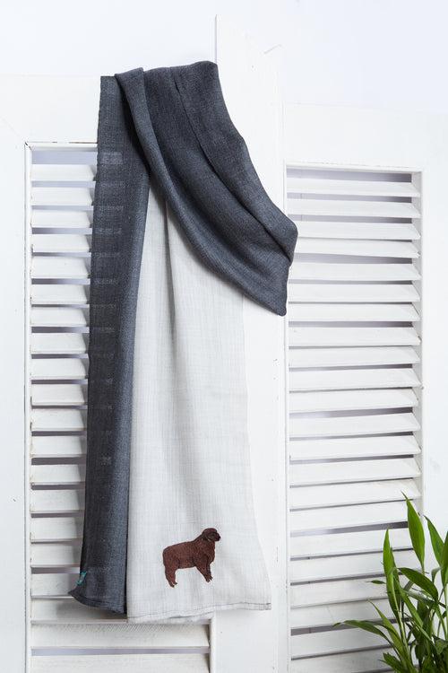 Pure Refinement - Long Slate & Grey Woolen Scarf