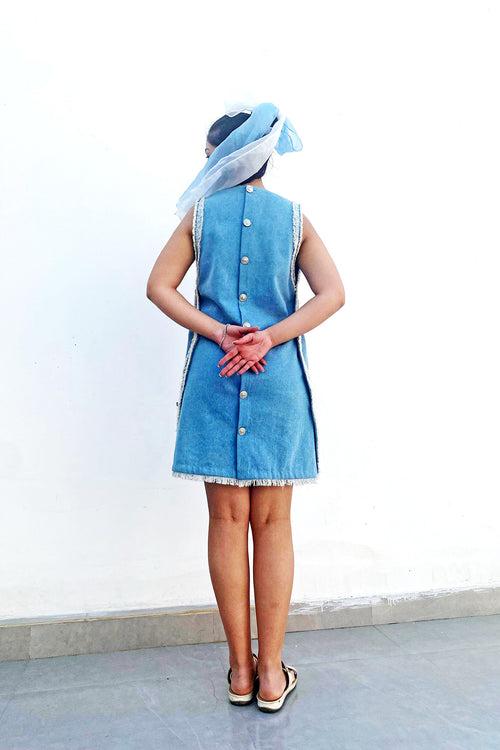 DENIM BIB DRESS