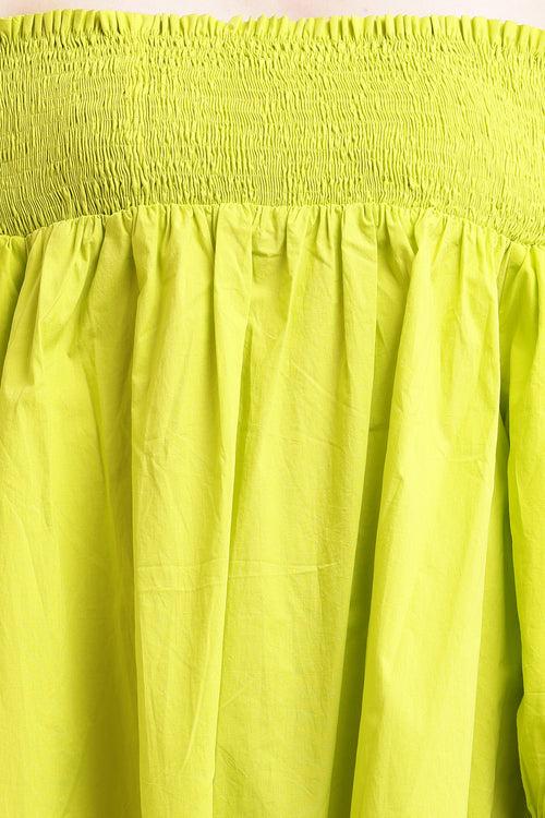 Lime Green Off Shoulder Dress