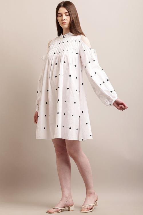 White Polka Dot Dress