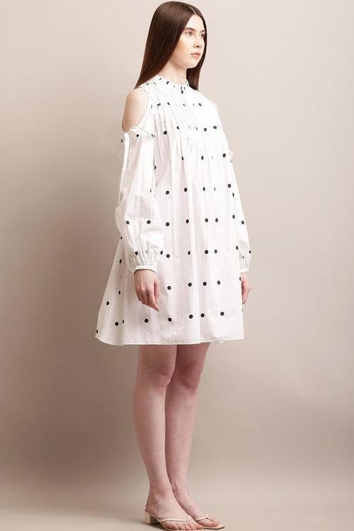 White Polka Dot Dress