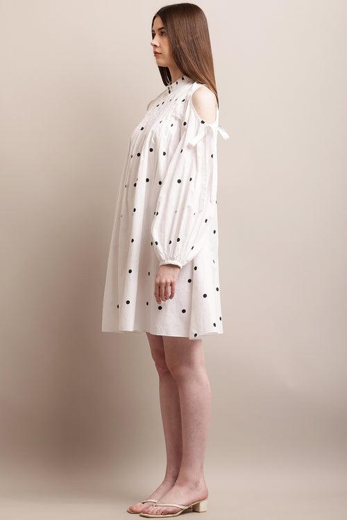 White Polka Dot Dress