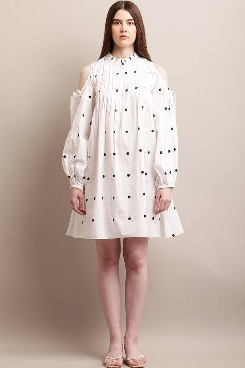 White Polka Dot Dress