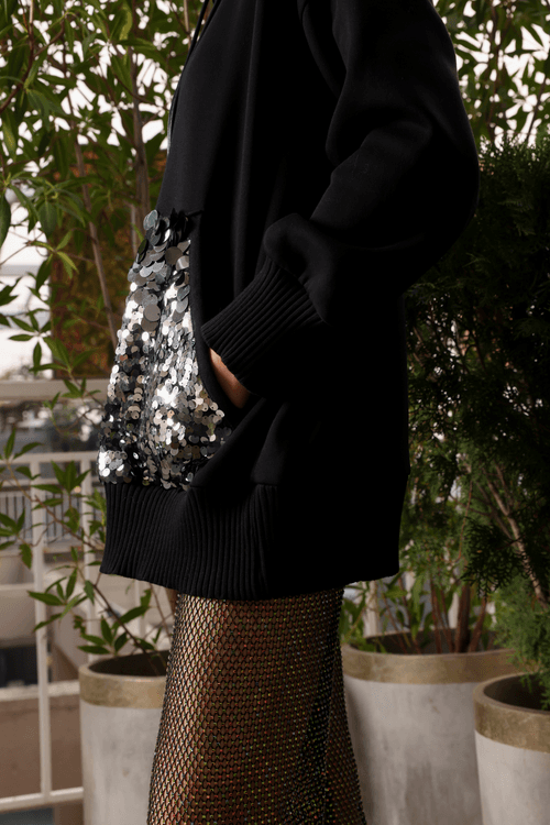 Sequin Pocket Sweatshirt