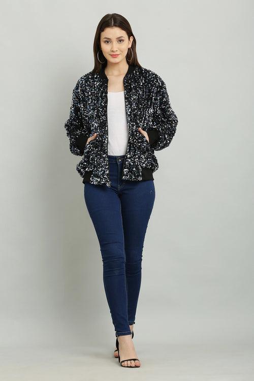 Shimmer Bomber Jacket