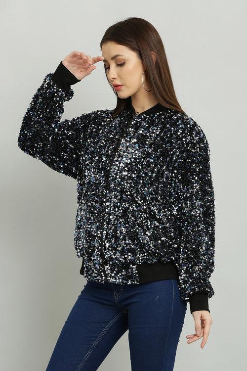 Shimmer Bomber Jacket