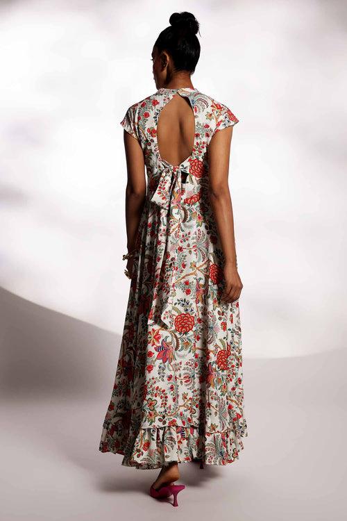 White Flora Maxi