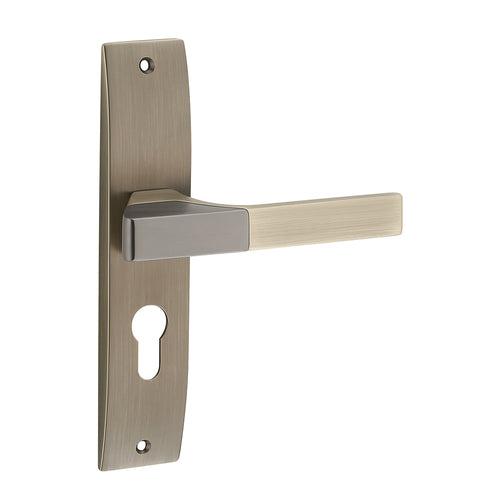 IPSA Ash Iris Handle Series on 8" Plate CYS Lockset with 60mm Coin and Knob - Matte Antique Finish MAB