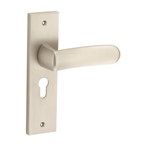 IPSA Tomato Moderna Handle Series on 8" Plate CYS Lockset with 60mm One Side Key and Knob - Matte Antique Finish MSS