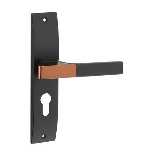 IPSA Ash Iris Handle Series on 8" Plate CYS Lockset with 60mm Coin and Knob - Matte Finish BRG