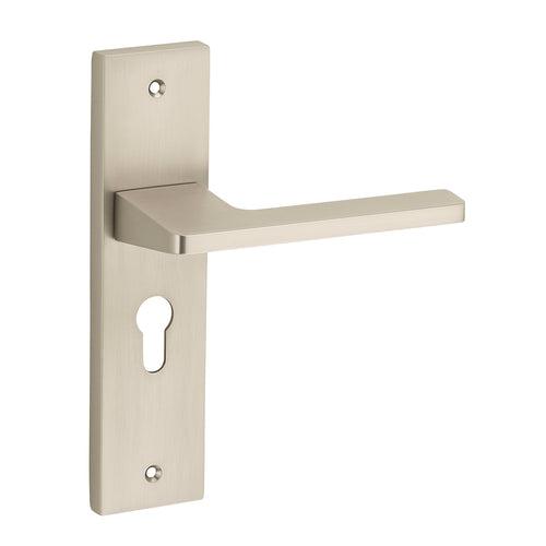 IPSA Cyan Moderna Handle Series on 8" Plate CYS Lockset with 60mm Both Side Key - Matte Finish MSS