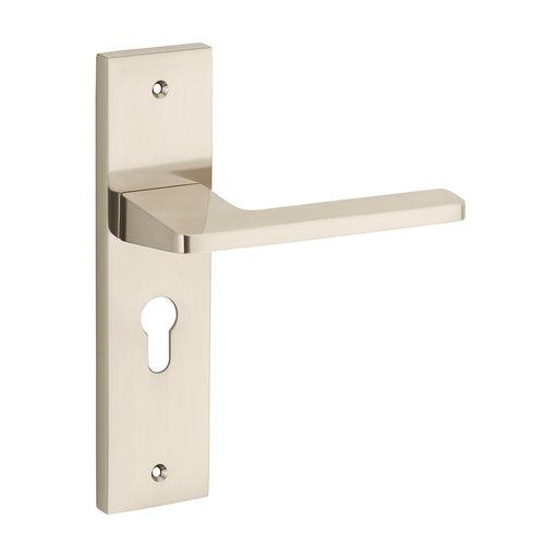 IPSA Cyan Moderna Handle Series on 8" Plate CYS Lockset with 60mm Coin and Knob - Matte Finish MSS