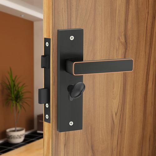IPSA Clay Iris Handle Series on 8" Plate CYS Lockset with 60mm Coin and Knob - Matte Finish BRG