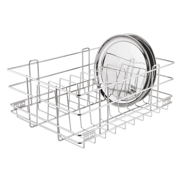 IPSA Stainless Steel Kitchen Thali Basket Size (inch): 24 x 20 x 8 | Storage Basket (Pack of 1 Piece)