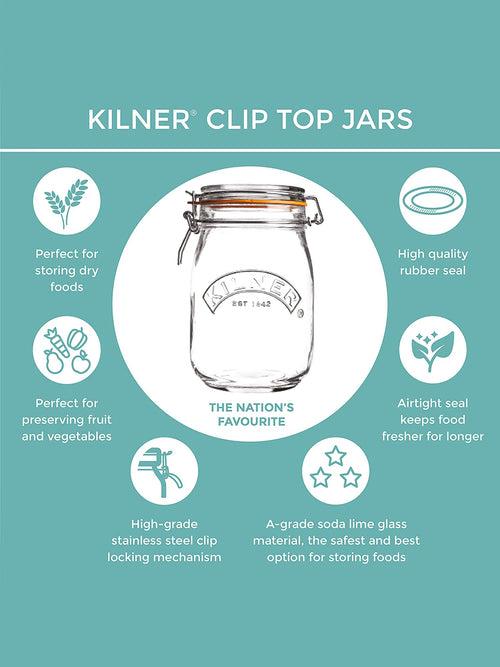 Kilner Clip Top Square Jar 0.25L