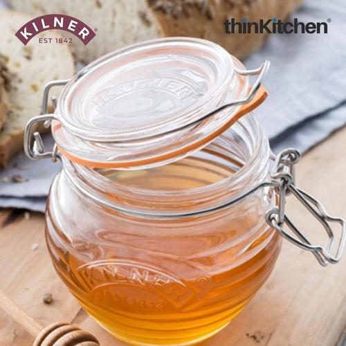 Kilner Honey Pot With Beech Wood Dipper 400ml