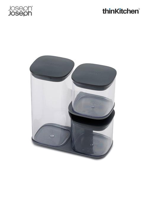 Joseph Joseph Storageware_Lunch Boxes & Jars Joseph Joseph  Food Storage Podium 3-Piece Storage Jar Set With Stand