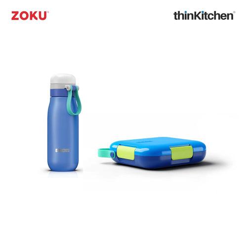 Zoku Blue Lunch Box And Water Bottle Set