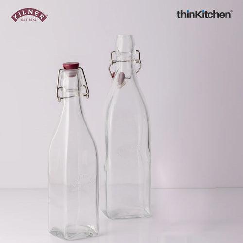 Kilner Set of 2 Clip Top Preserver Bottle, 1 Litre