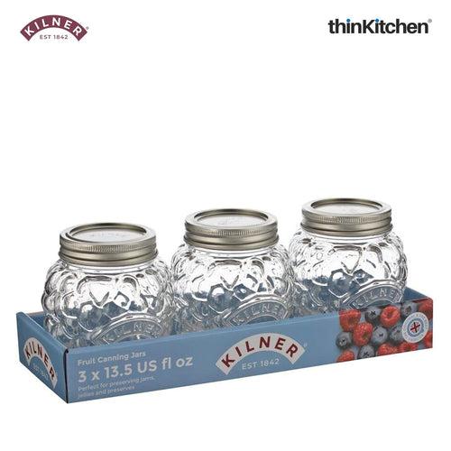 Kilner Set of 3 Berry Fruit Preserve Jar, 400ml