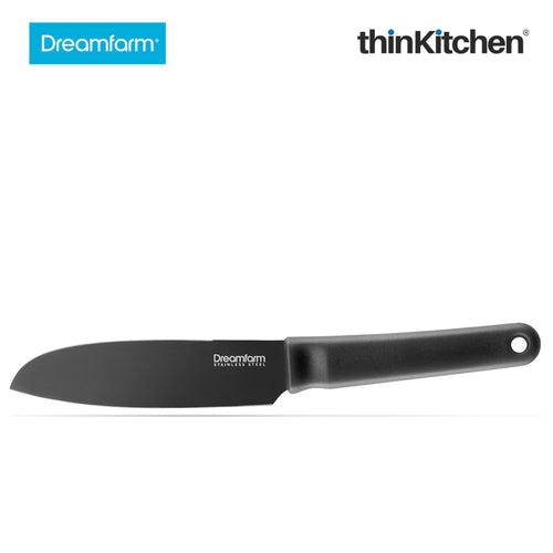 Dreamfarm Kneed Cutting Spreading And Scooping Knife With Built In Plastic Wrap Cutter Black